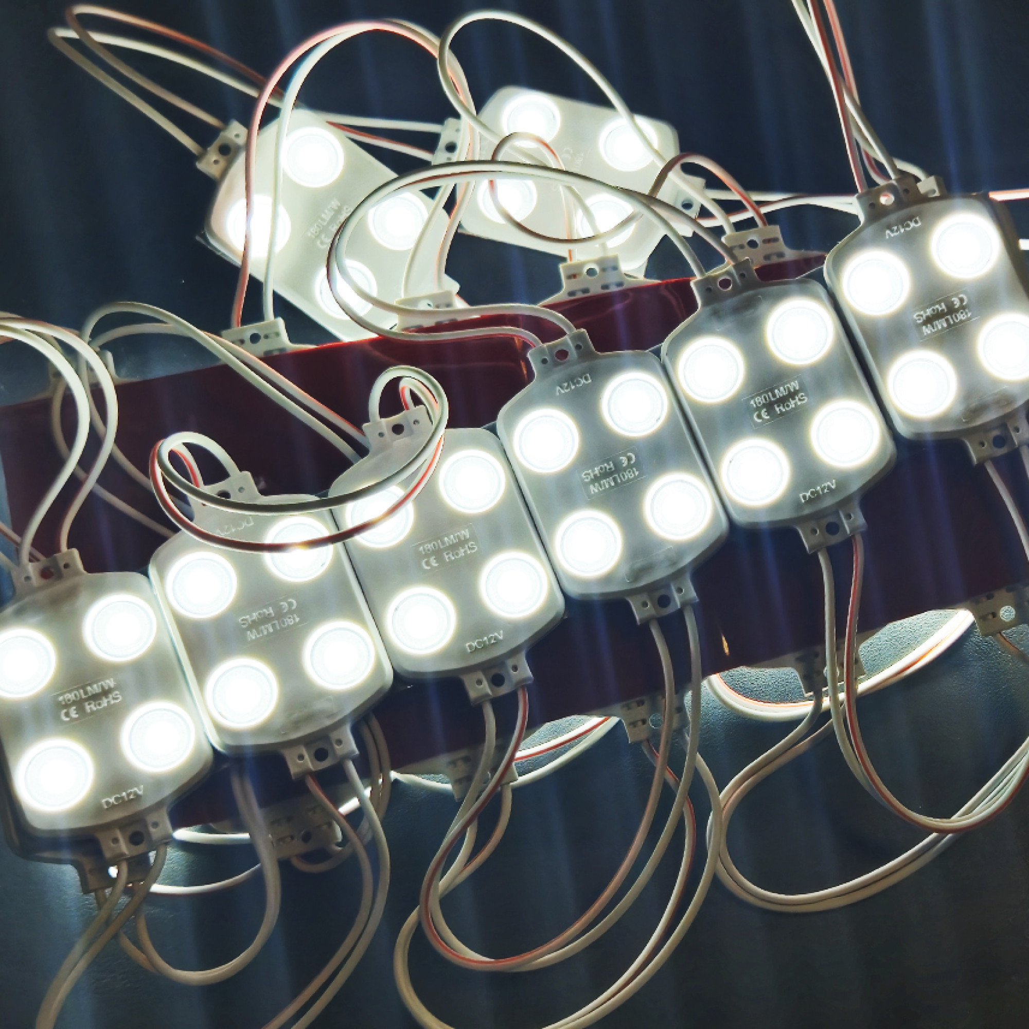 Модуль светодиодный 4 SMD 2835 1,44Вт 260Лм 9000-10000К (с линзой 175) - 1шт. SignImpress