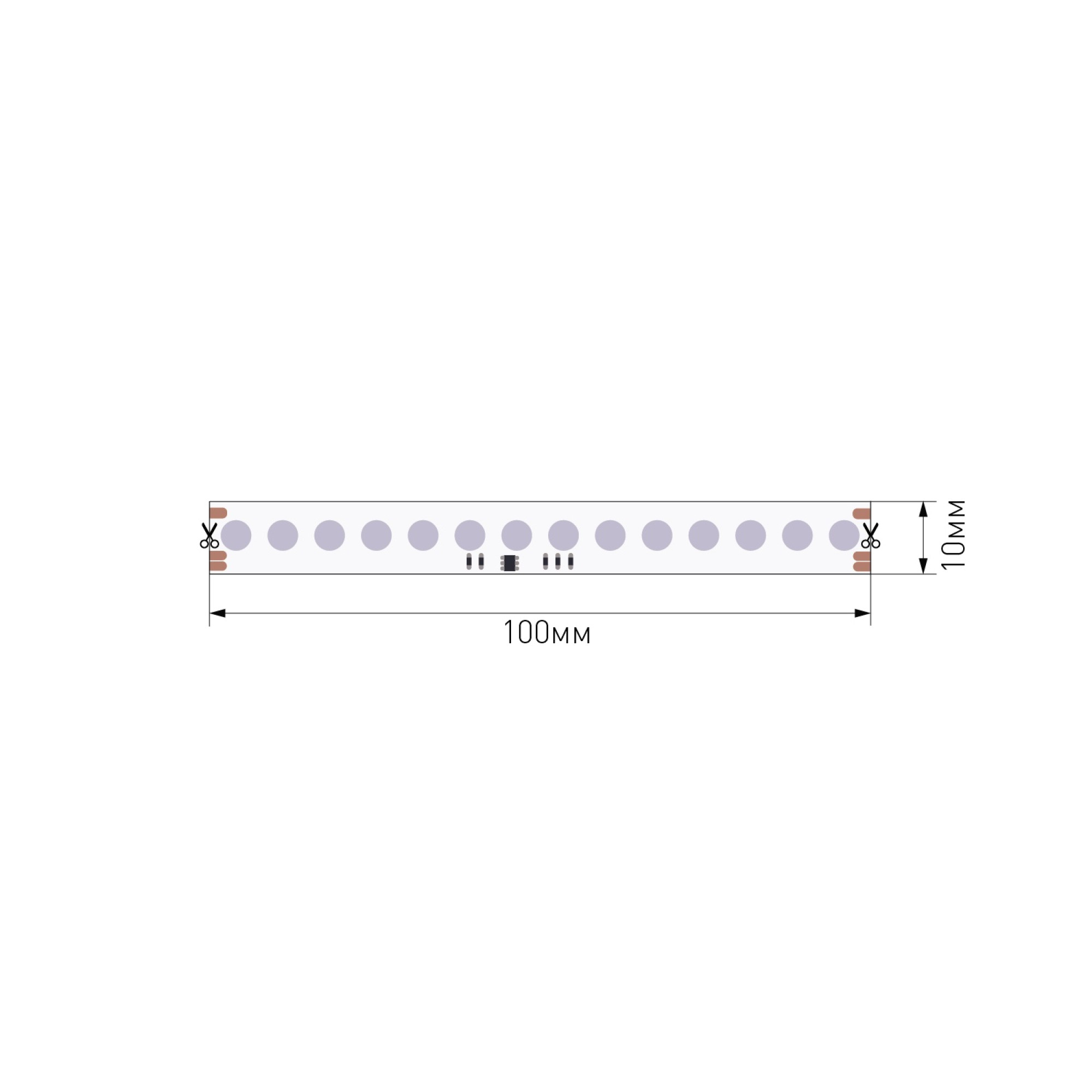 Лента светодиодная DOT 140 LED/м, 11,52 Вт/м, 24В, IP20, Цвет: RGB SPI (1м.) SWG 