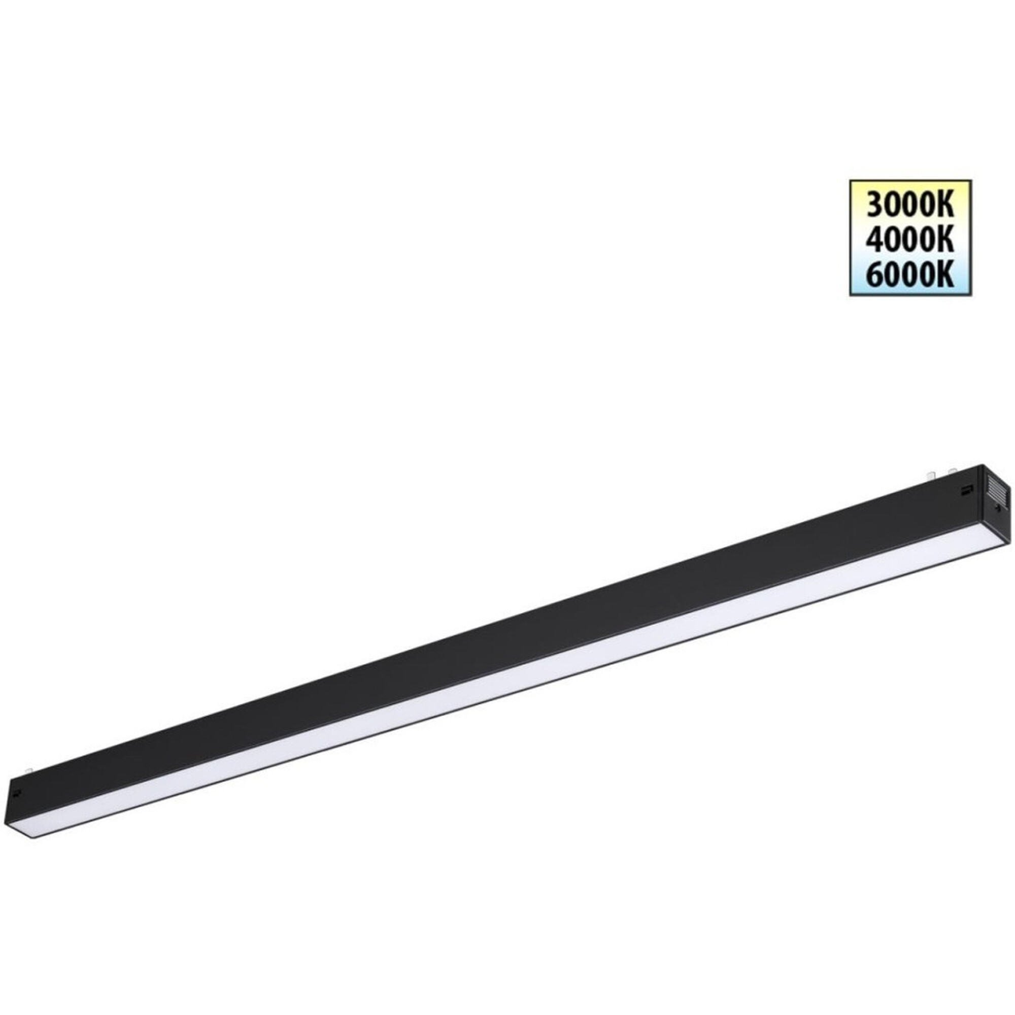 359940 PORT NT25 208 черный Трековый светильник с переключ. цв. темпер. IP20 LED 3000К4000К6000К 30W 90-240V VECTOR Novotech