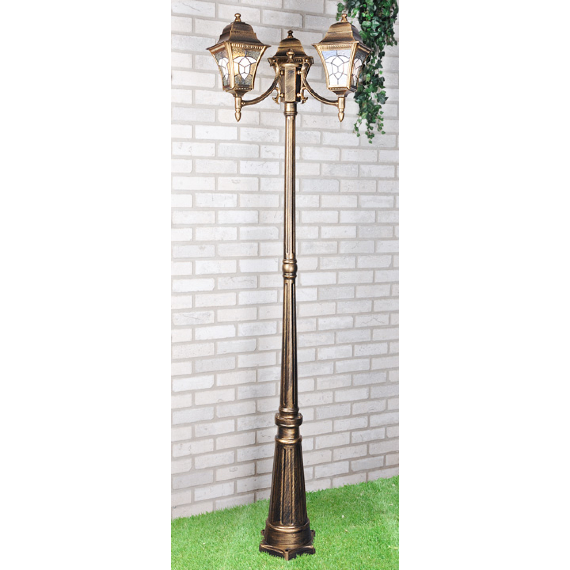 Светильник столбовой декоративный Е27 60W IP44 Altair F черное золото Elektrostandard (распродажа)