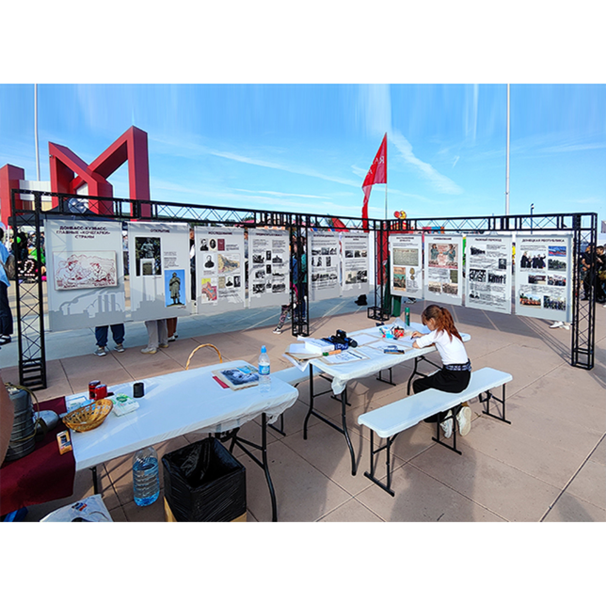 Фермы металлические Line 22*22*200cm, цвет черный, SignImpress