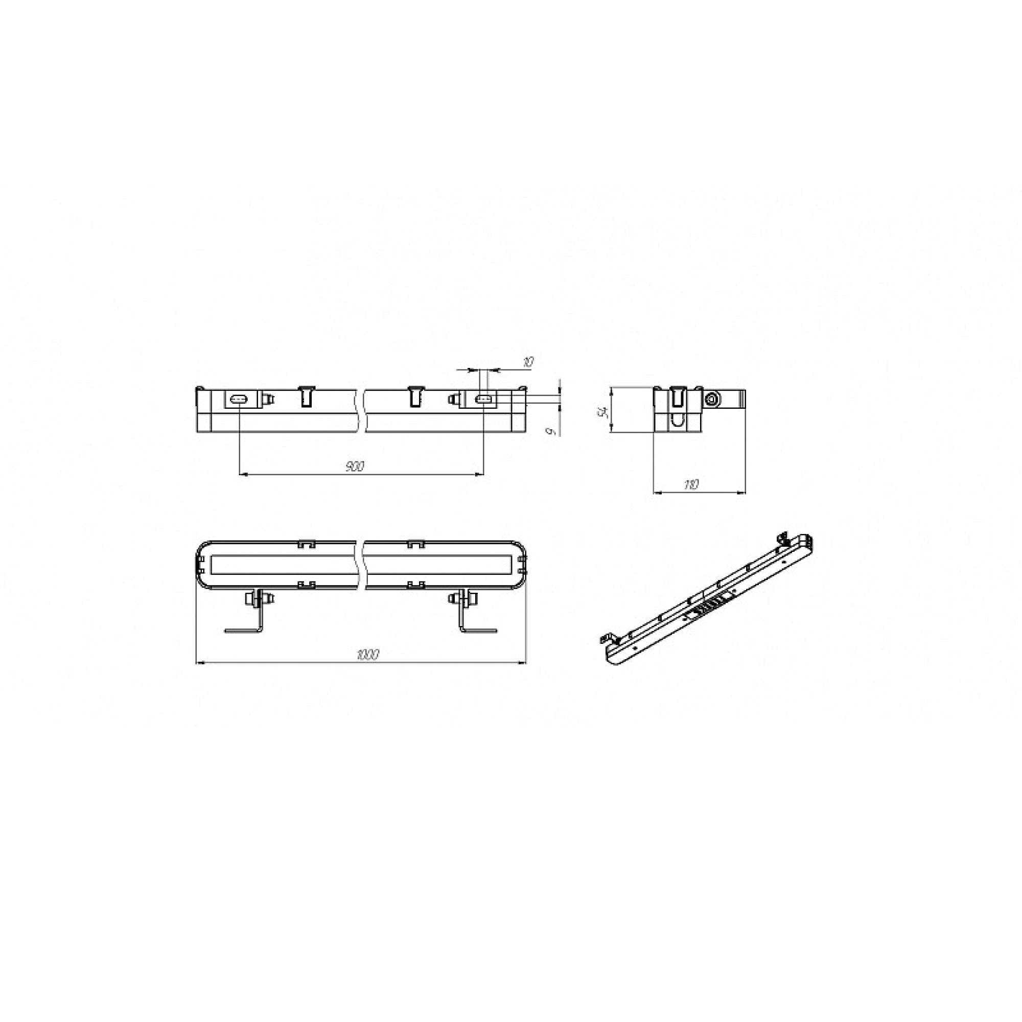Светильник светодиодный FWL 34-45-850-F30 (45 Вт, до 4790 Лм, 2,7 кг (xx: 34/35) Ферекс
