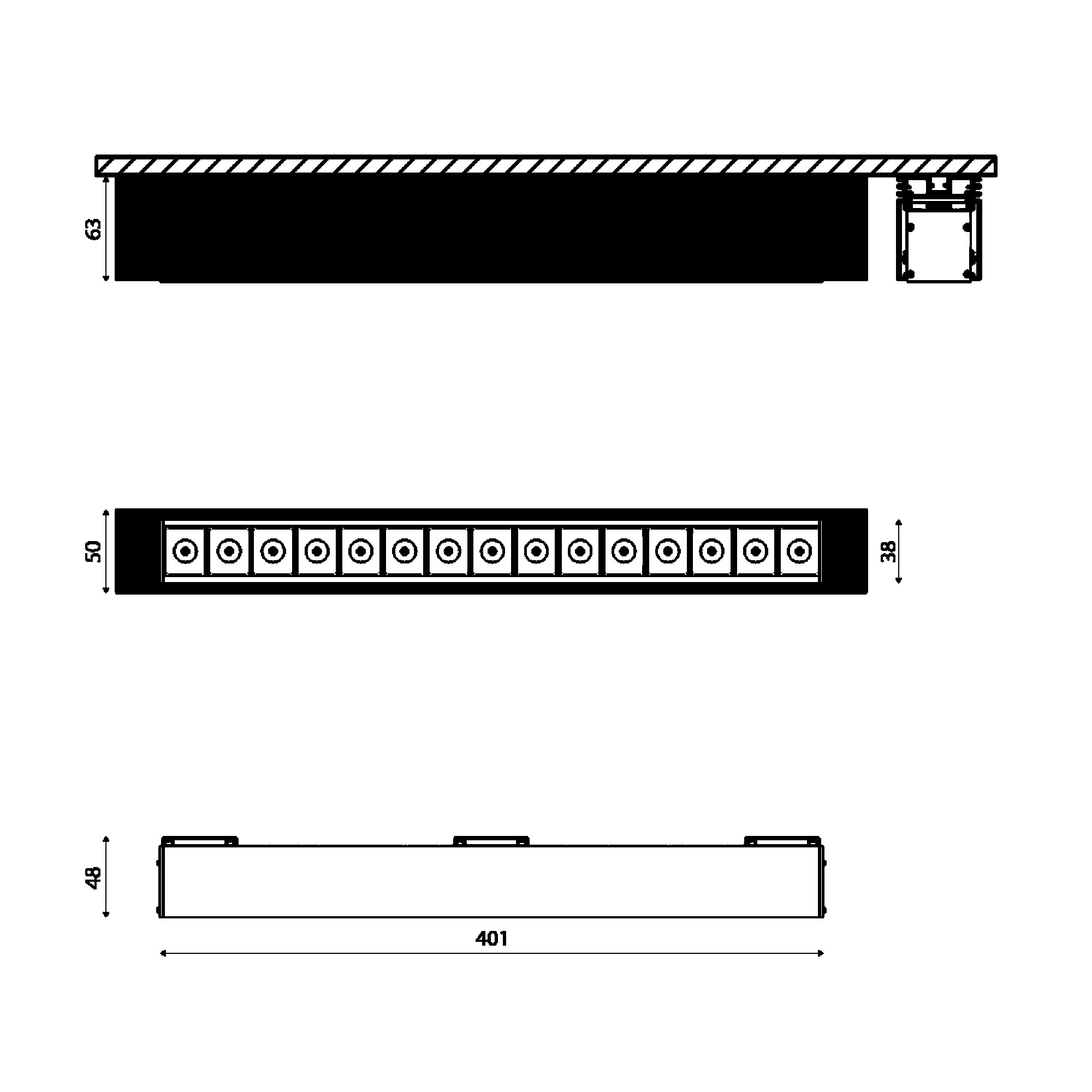Светильник трековый SY 25W Черный 4000К  SY-601223-BL-25-NW SWG