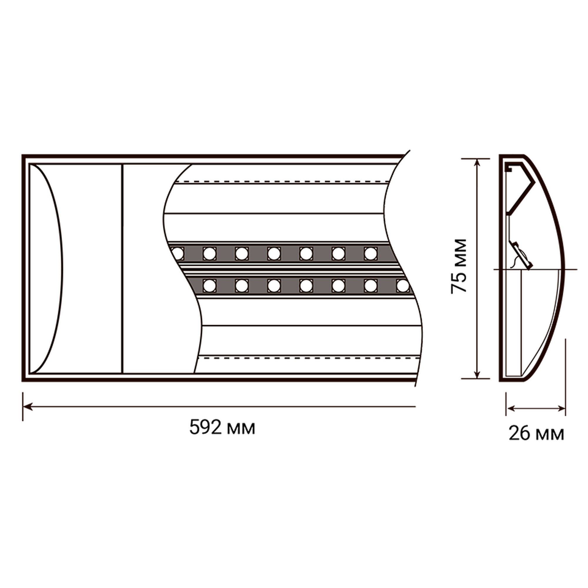 Светильник светодиодный накладной PPO-03 600 20W 6500K AL IP40 Jazzway