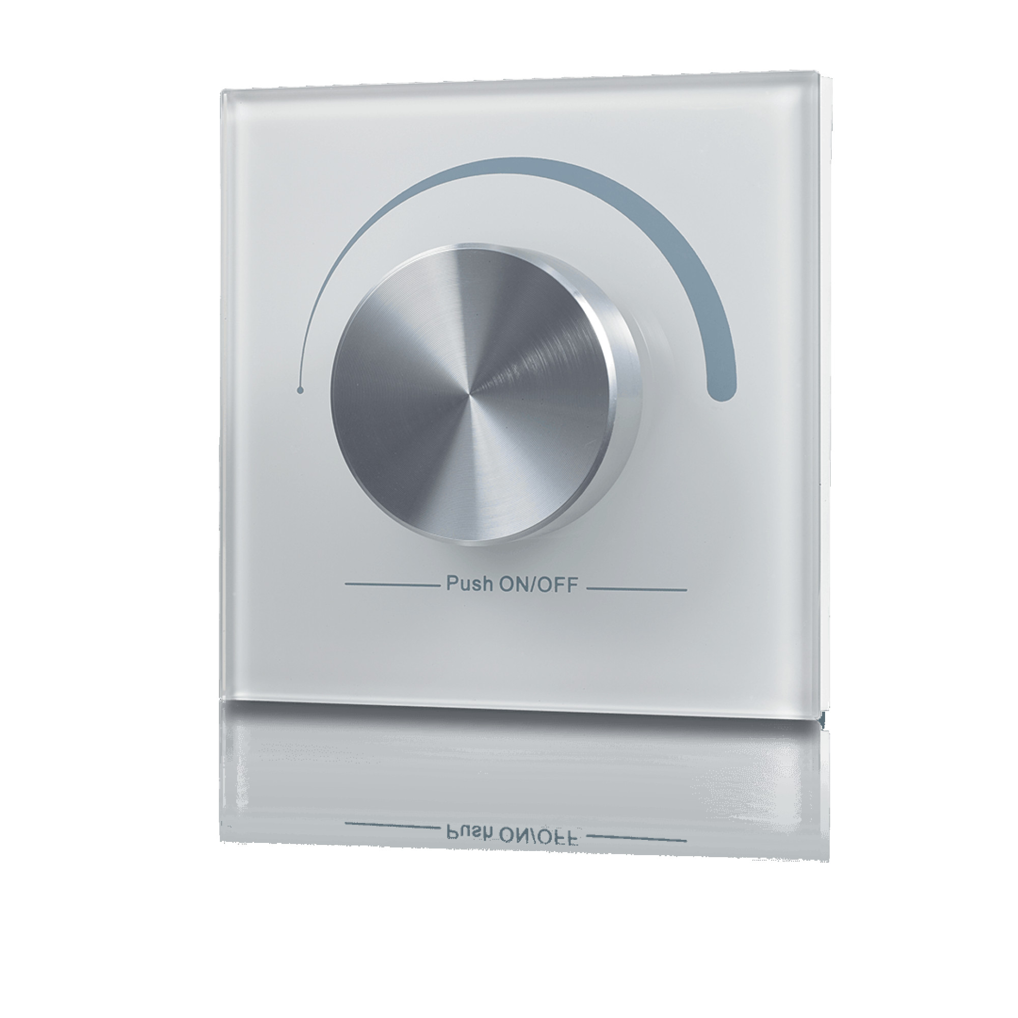 Панель радио W-DIM (W) встраиваемая в стену с валкодером на 1 зону, белая SWG