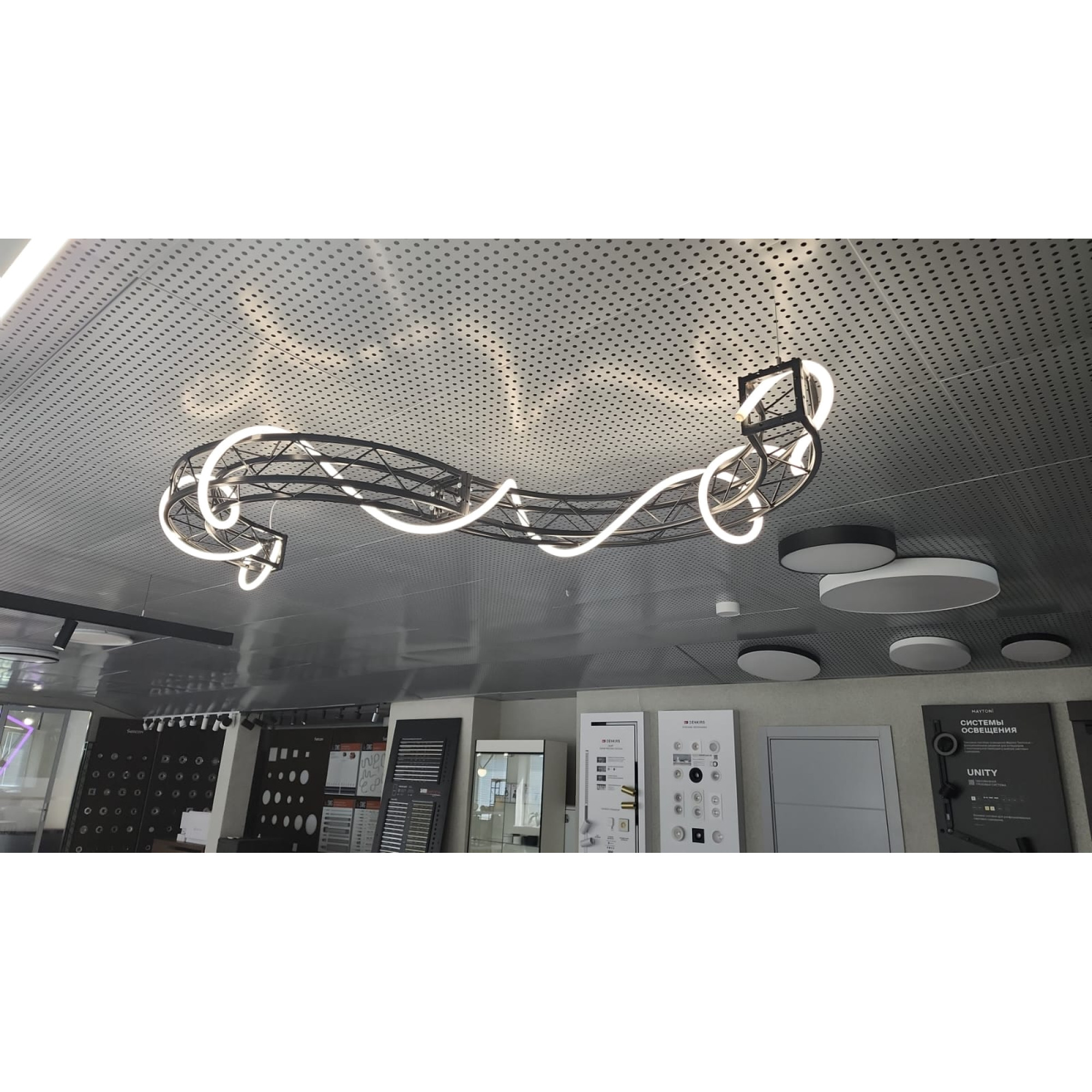 Фермы металлические Circle 1/2 12*12*100cm, цвет черный, SignImpress