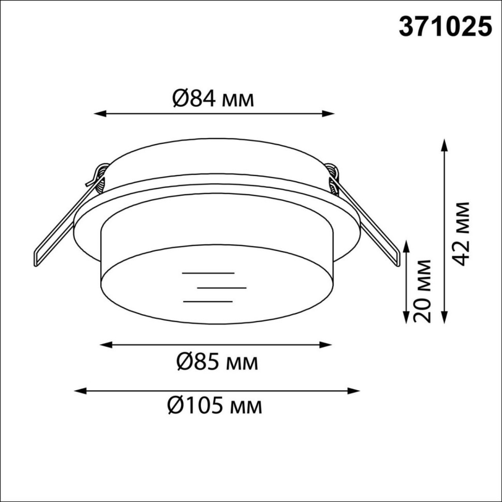 Светильник встраиваемый IP20 GX53 12Вт 220-240V GEM WIR NT25 570 белый круг Novotech