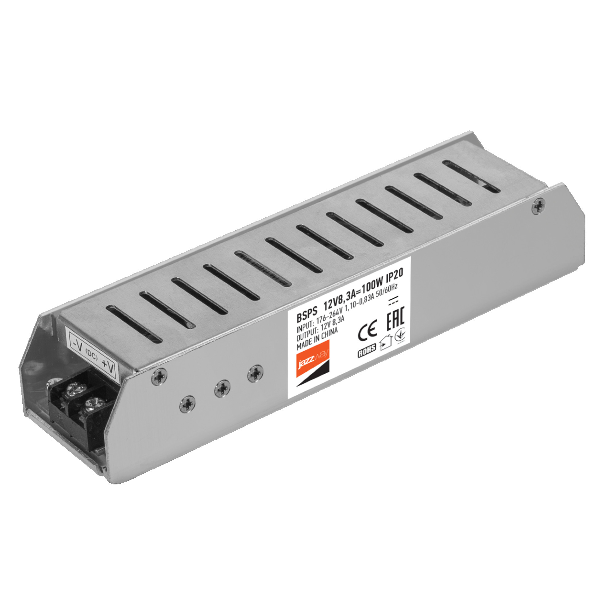 Блок питания BSPS  12V8,30A=100W IP20 1 г.гар. Jazzway