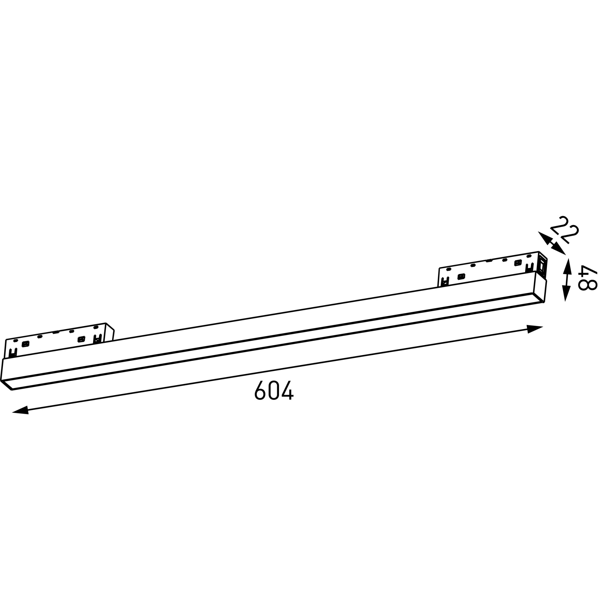 Светильник трековый линейный , серия SY-LINK, Черный, 24Вт, IP20, Теплый белый (3000К) SWG
