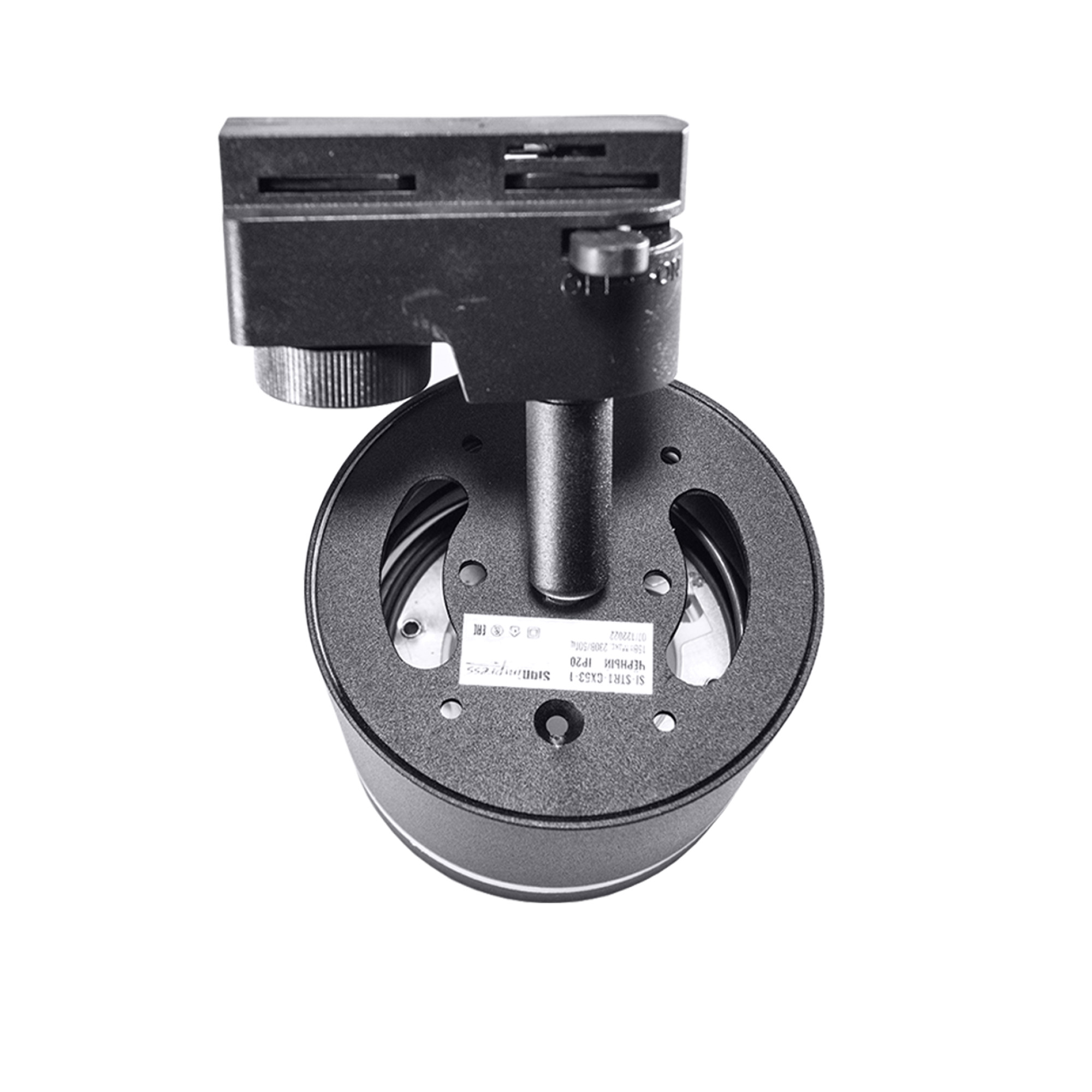 Светильник трековый однофазный под лампу GX53 с акрилом SI-STR1-GX53-1B Чёрный SignImpress