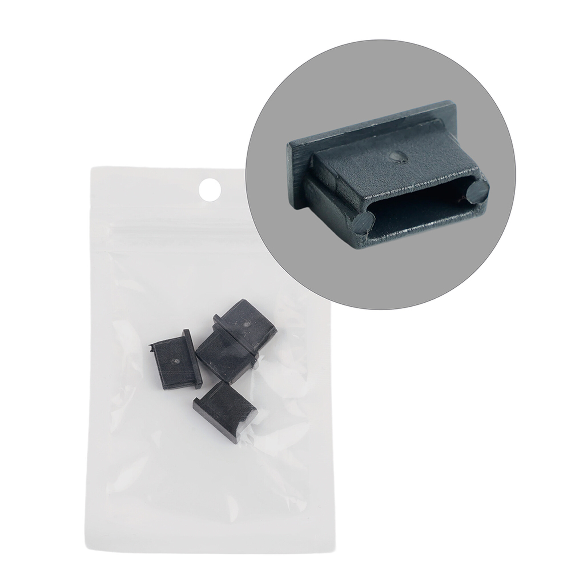 Заглушка черная без отверстия для профиля CAB251, LD241 (комплект 4шт) FERON