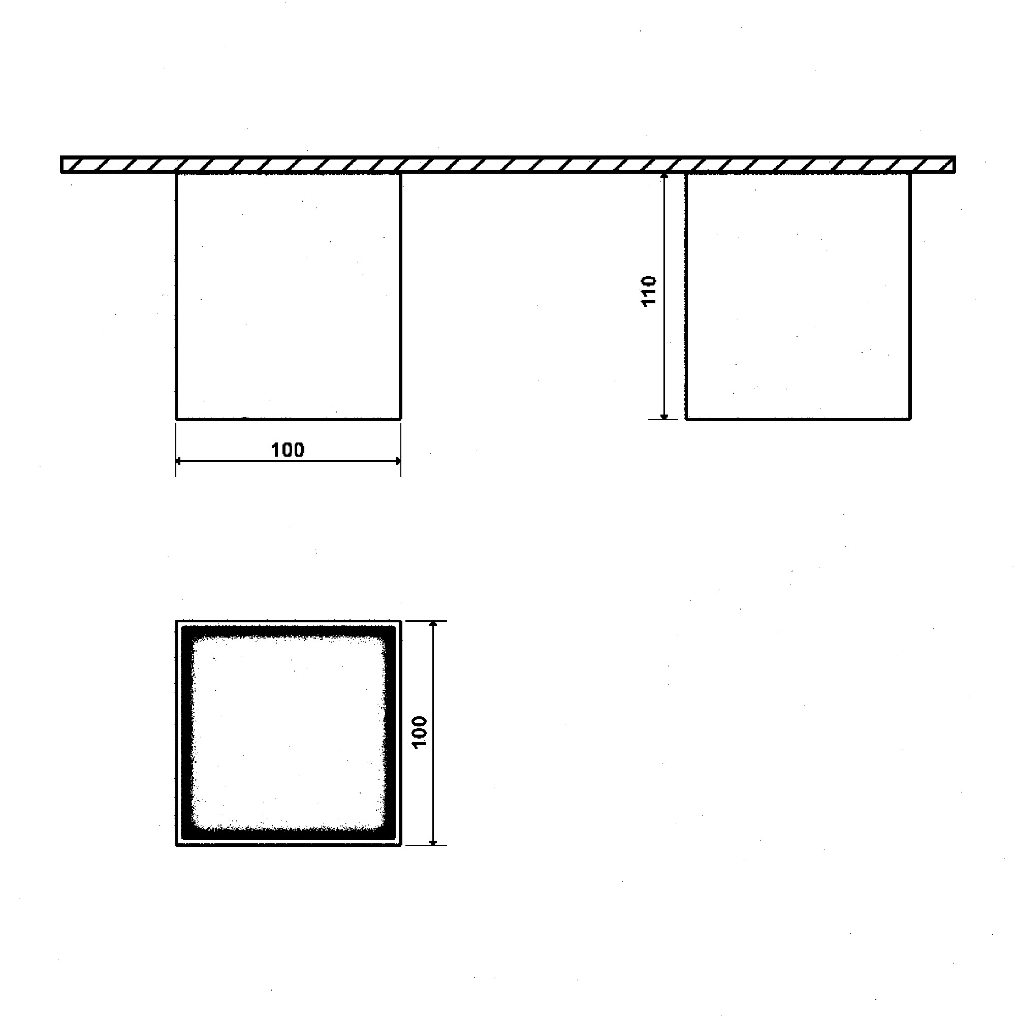 Светильник накладной квадрат GW черный 10Вт IP20 Теплый белый (3000К) SWG