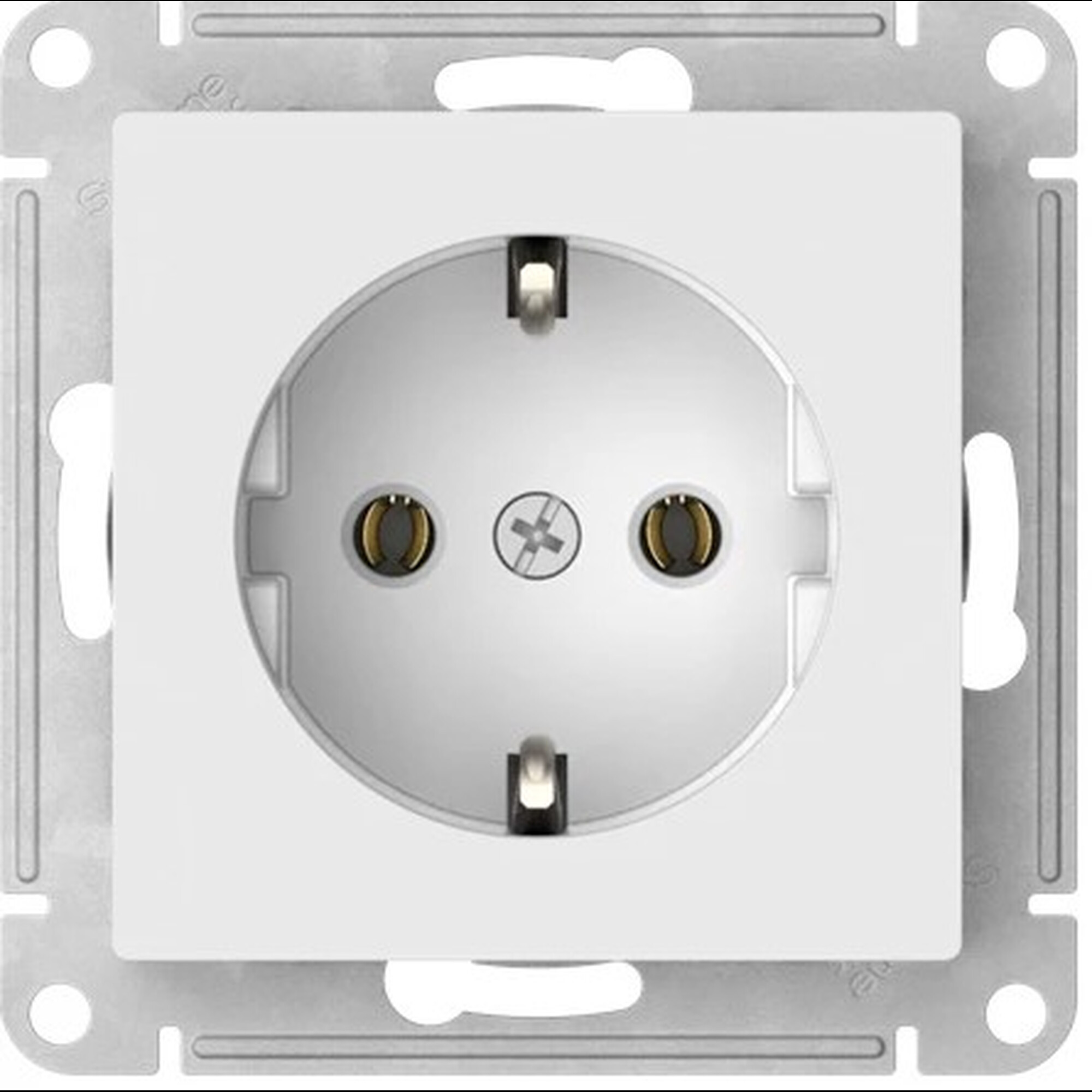 Розетка с заземлением Schneider Electric Atlasdesign 16А, быстрозажим. клем., белый