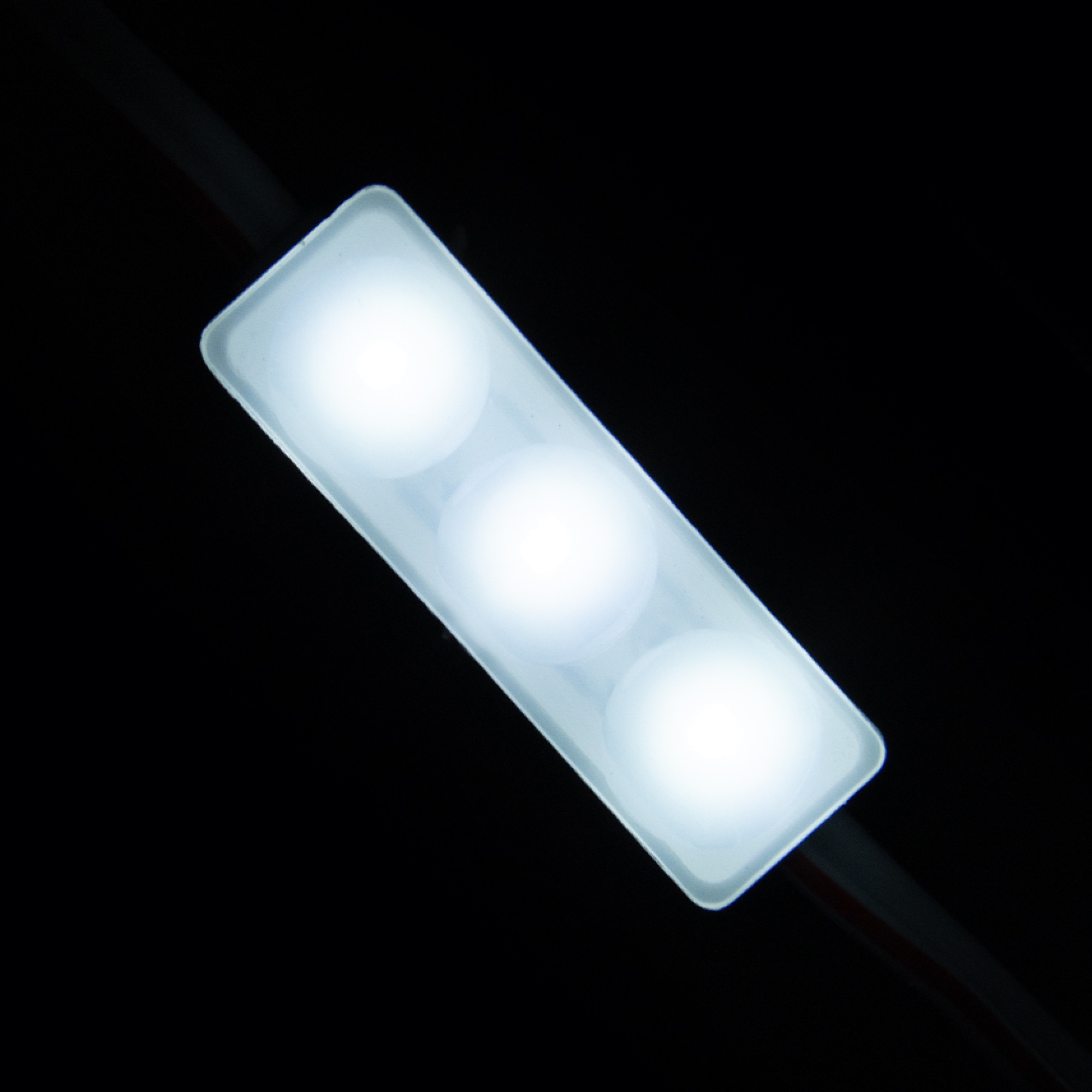 Модуль светодиодный mini 3 SMD 2835 0,6Вт 50Лм 6000К-6500К (с линзой 170) - 1шт. SignImpress