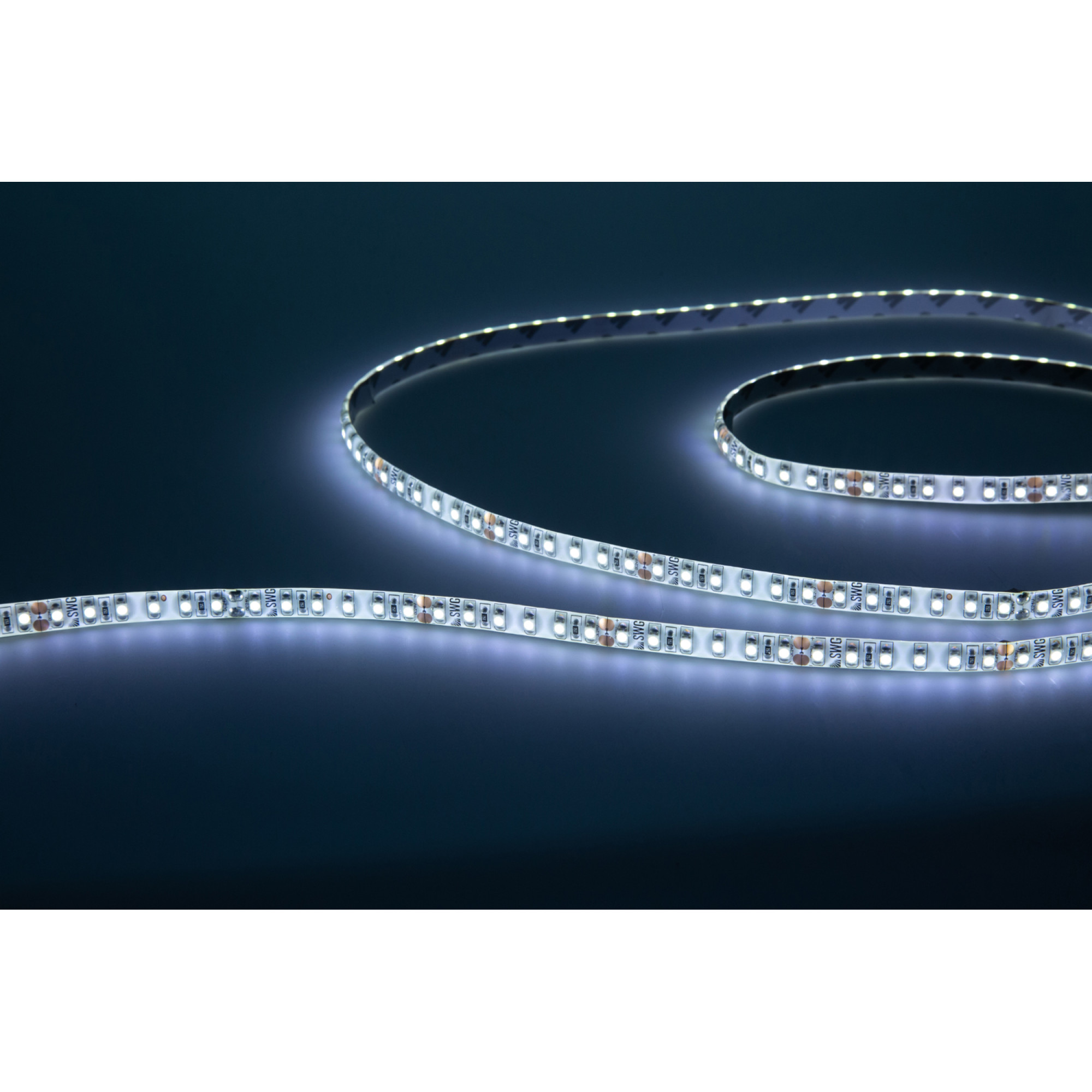 Лента светодиодная стандарт SMD3528 120LED/м 9,6Вт/м 24В IP65 Цвет:Холодный белый (1метр) 3М SWG