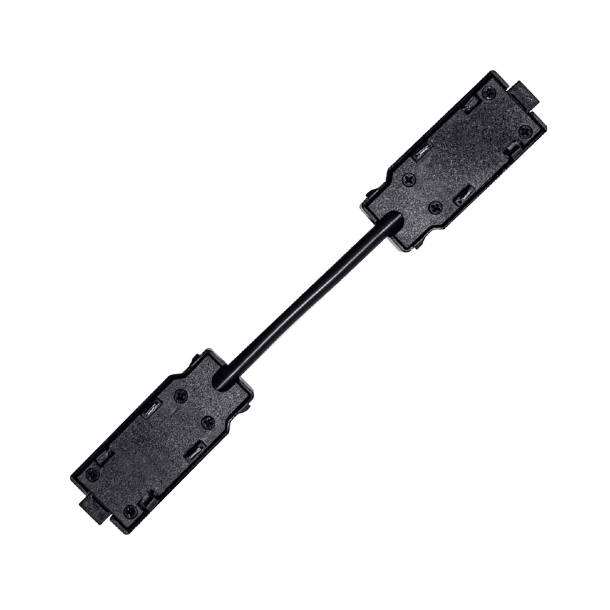 Коннектор питания 8см для соединения шинопровода однофазного магнитного Ultra Чёрный SignImpress