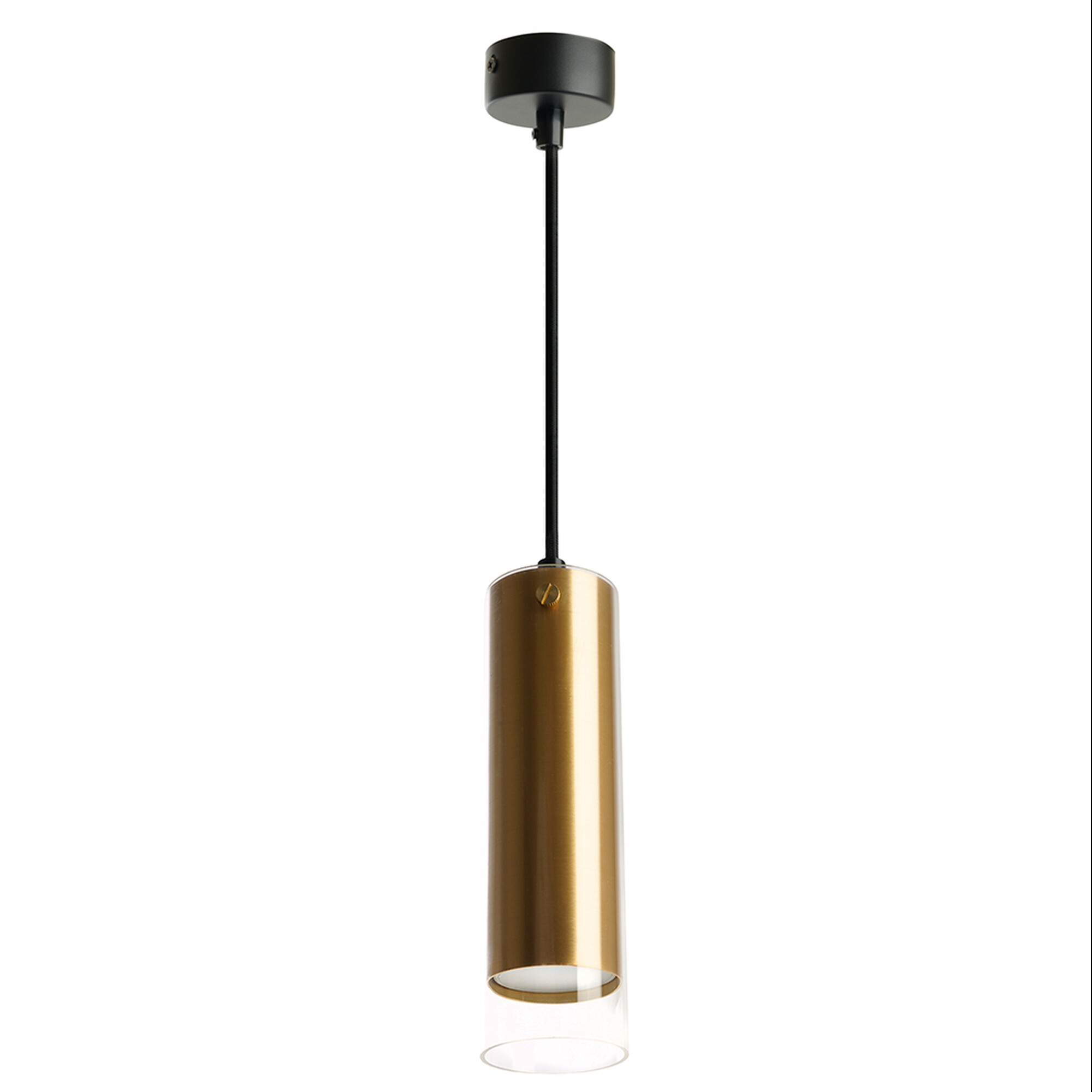 Светильник потолочный на подвесе MR16 35W, 230V, GU10, золото, чёрный D55*H200 ML1898 Feron