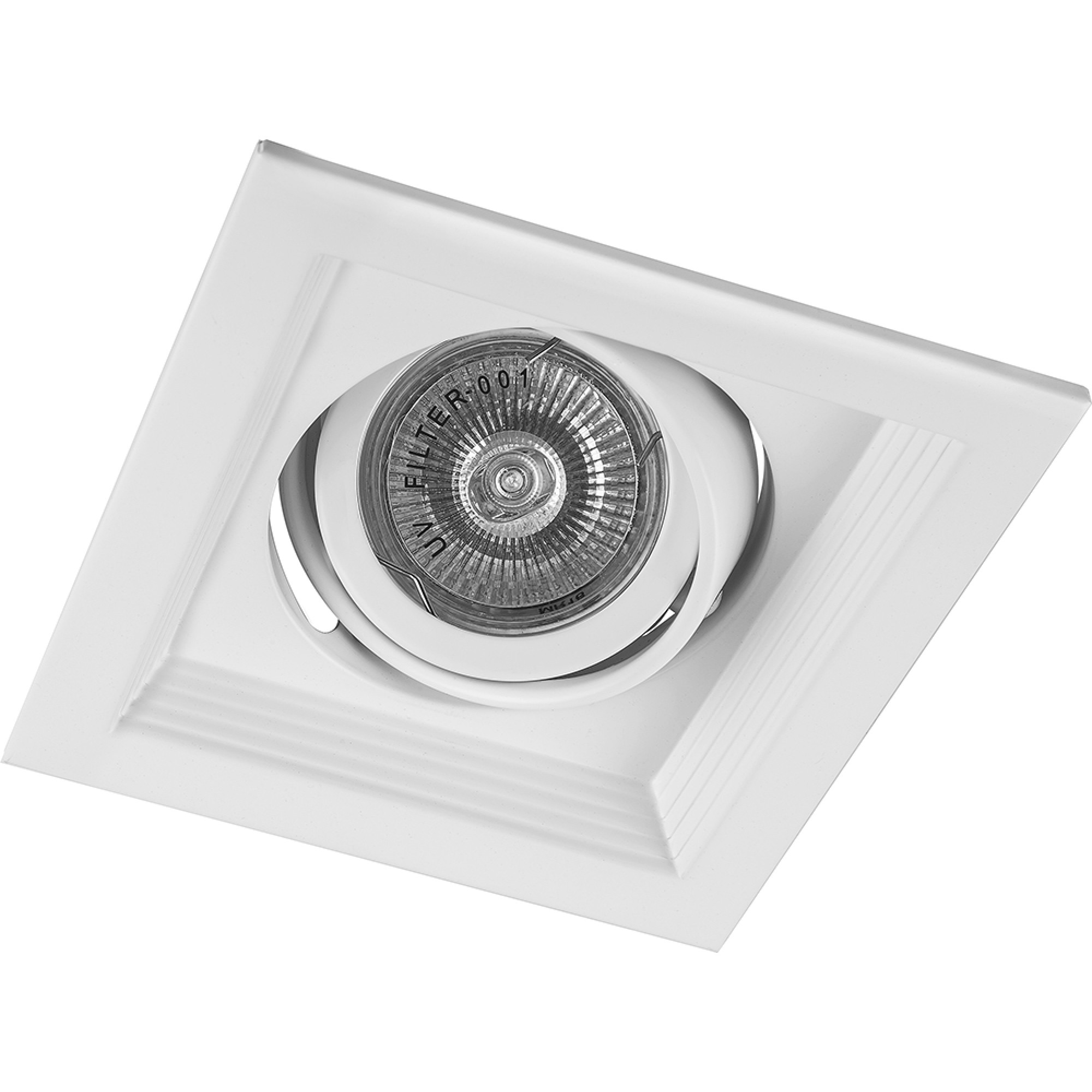 Светильник встраиваемый квадрат поворотный DLT201 MR16 белый Feron