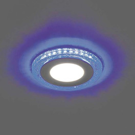 Светодиодный светильник AL2330 встраиваемый 6W 4000K с синей подсветкой, белый Feron 