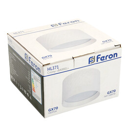 Светильник потолочный 25W, 230V, GX70, белый, HL371 Feron