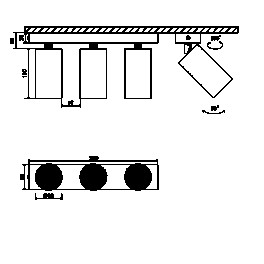 Крепление сменное М13 MINI VILLY, поворотное накладное тройное, цвет белый SWG