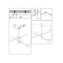 Подвесной светильник TR2505/4 WH/BK белый/черный G9/4 max 10W Ambrella light