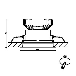 Корпус светильника встраиваемый наклонный COMBO-41-WH, белый, IP20 SWG