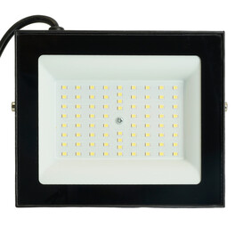 Прожектор светодиодный 2835SMD, 100W 6500K AC220-240V/50Hz IP65, черный в компактном корпусе Feron