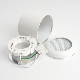 Светильник потолочный HL365 Barrel ECHO 12W, 230V, GX53, белый Feron