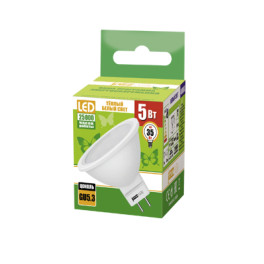 Лампа светодиодная PLED- ECO-JCDR 5W 3000K 400Lm GU5.3 230V/50Hz  Jazzway