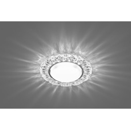 Светильник встраиваемый с подсветкой 20LED*2835 SMD 4000K, 15W GX53 прозрачный, хром Feron 