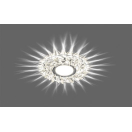 Светильник встраиваемый с подсветкой CD915 15LED 4000K MR16 прозрачный, хром Feron