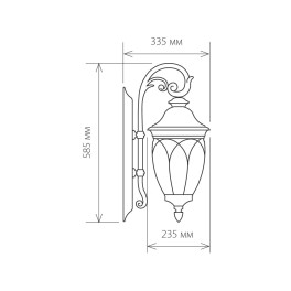 Светильник настенный декоративный Е27 60W Sagitta D черное золото Elektrostandard (распродажа)