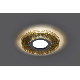 Светильник встраиваемый с LED подсветкой CD981 потолочный MR16 G5.3 прозрачный, золото Feron