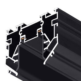Шинопровод 1фаза встраиваемый Stretch 24/48В для магнитных треков Чёрный 1м SignImpress