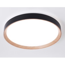Потолочный светильник черный/светлое дерево IP20 60W D490*80 (ПДУ ИК) Ambrella light