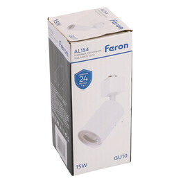  Светильник трековый под лампу GU10, белый AL154 Feron