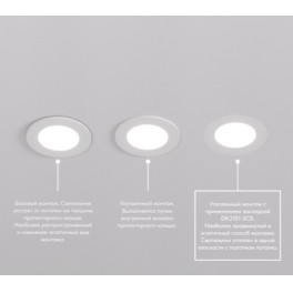 Точечный встраиваемый влагозащищенный светильник Port DK3101-WH Denkirs