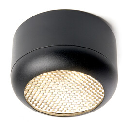 Светильник потолочный HL364 Barrel ECHO 12W, 230V, GX53, чёрный Feron
