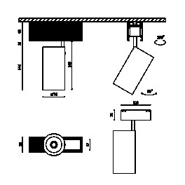 Светильник трековый SY 20W Черный 4000К  SY-601202-BL-20-NW SWG