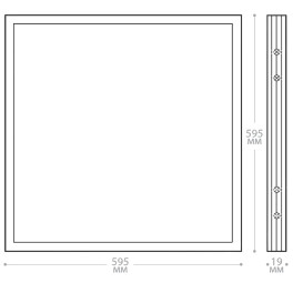 Светодиодный светильник AL2115 встраиваемый 72W 4000K белый со встроенным ЭПРА Feron 