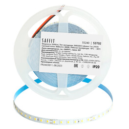 Светодиодная лента SST02 SAFFIT 120SMD(2835)/м 9.6Вт/м 12V 5000*8*1.22мм 3000К, IP20 Feron 