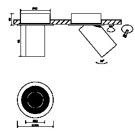 Крепление сменное М7 MINI VILLY, поворотное встраиваемое углубленное, цвет белый SWG