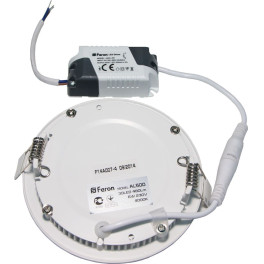 Светильник встраиваемый круглый 6W, 6400K, 490Lm белый AL500 Feron