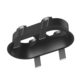 Корпус светильника встраиваемый наклонный двойной COMBO-50-BL, черный, IP20 SWG