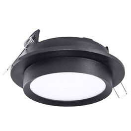 Светильник встраиваемый GX53 с накладкой круг Чёрный SignImpress