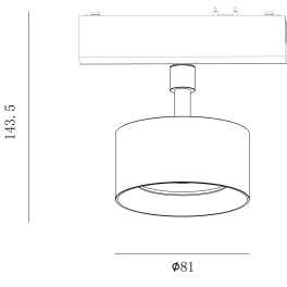 Светильник трековый SLIM, 48В 10W черный 2700-6000К SL-SLIM-FTSBL-10-CCT SWG
