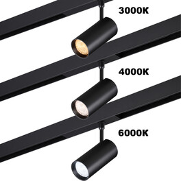 359958 PORT NT25 220 черный Трековый светильник с переключ. цв. темпер. IP20 LED 3000К4000К6000К VECTOR Novotech