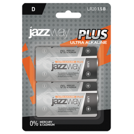 Батарейка щелочная LR20 JAZZway Ultra PLUS BL-2 - 1шт.