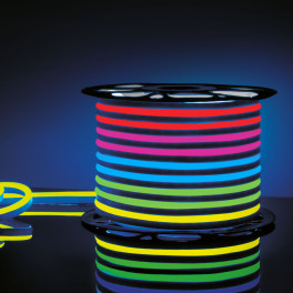 Неон гибкий LS001 220V 12W 80Led 5050 IP67 односторонний RGB (1метр) 50м Elektrostandard
